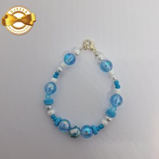 Armbandje Blauw/Wit