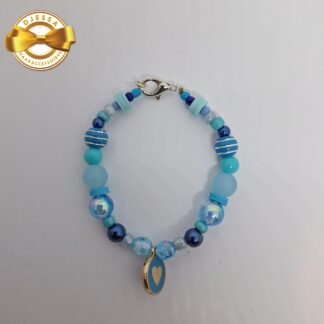 Armbandje Blauw/Hartje